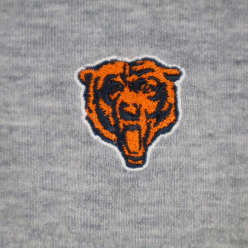 Y2K NFL Chicago Bears Sweatshirt XL Embroidered Grey Cotton Blend - Picture 3 of 12